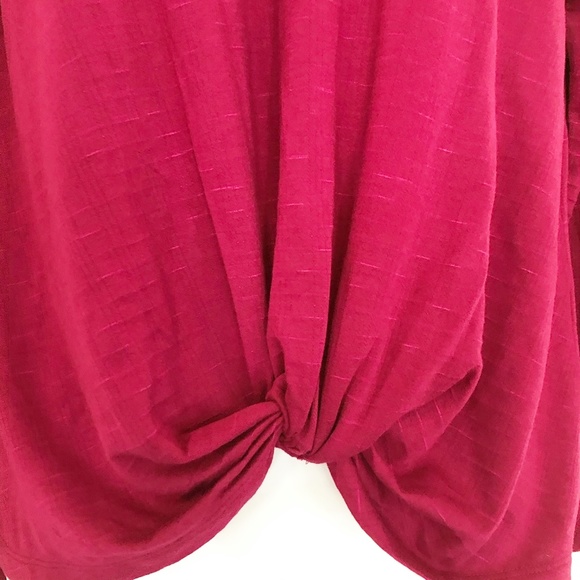 Status by Chenault Knot Front Top 3/4 Sleeve Sz M - Picture 4 of 9